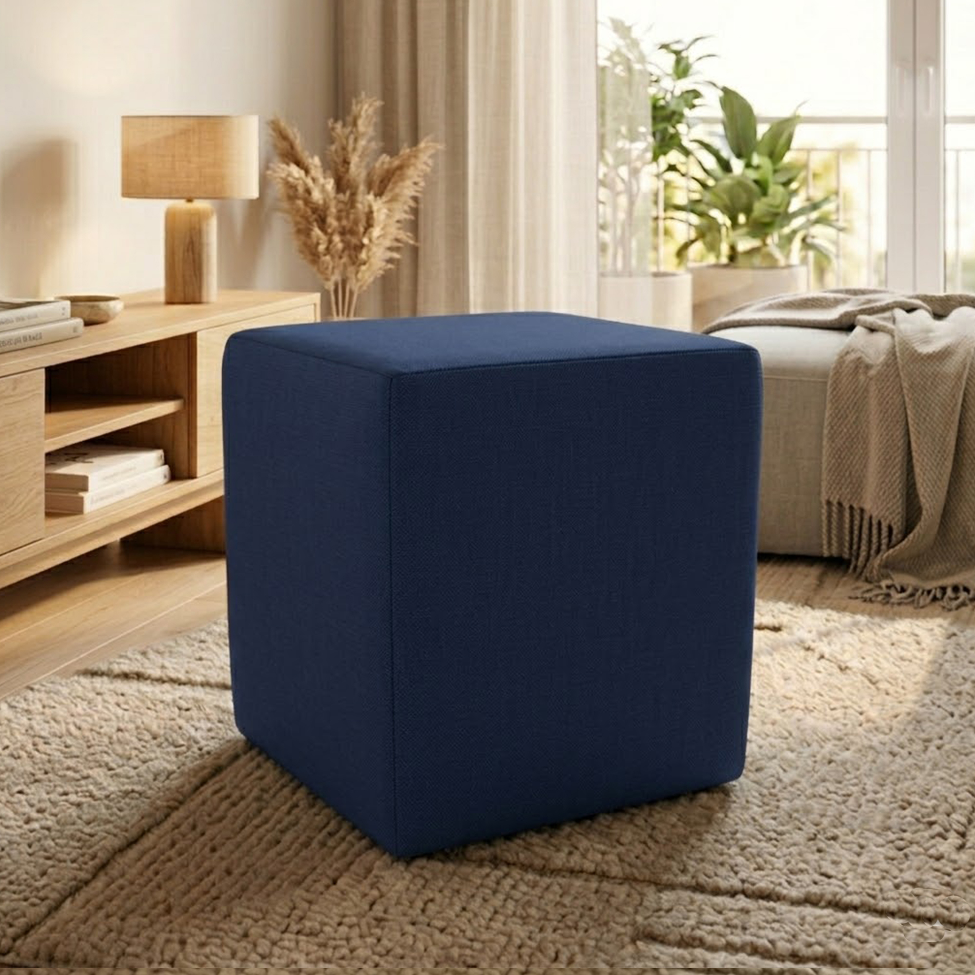 Puff Albania Cuadrado 36 x 36 x 40 C- Azul