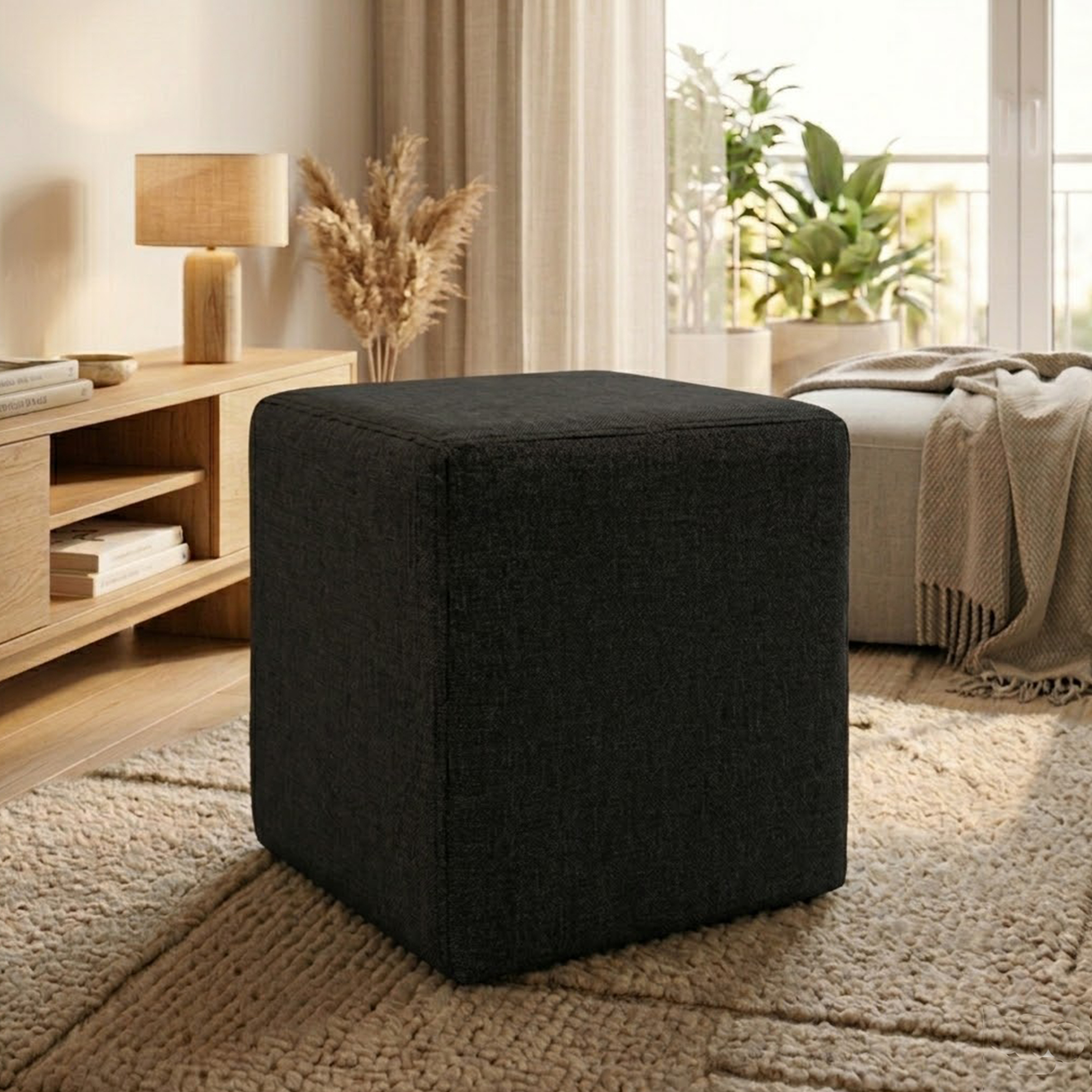 Puff Albania Cuadrado 36 x 36 x 40  A-Negro